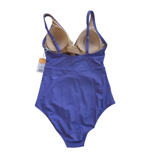 Kona Sol NWT Womens Purple Twist Front Keyhole One Piece Swimsuit Size M 8-10 - Image 4