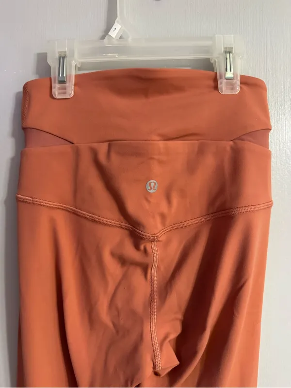 Lululemon Yoga High Rise Leggings in Peach Orange Size 2 - Image 6