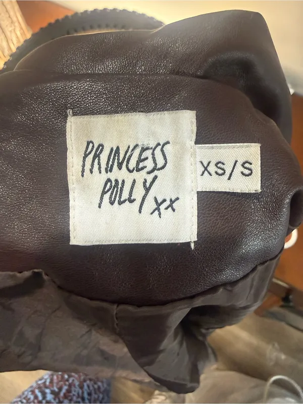Princess Polly Chocolate Brown Faux Leather Blazer - Image 7