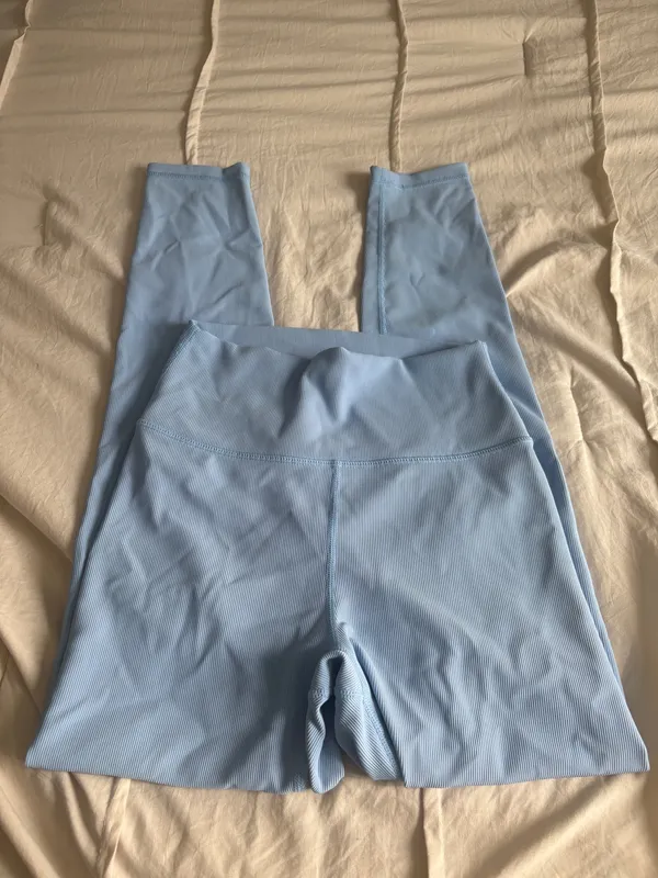 Light Blue Wilo Ribbed Leggings - Image 2