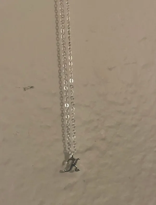 Letter “K” Necklace Silver - Image 2