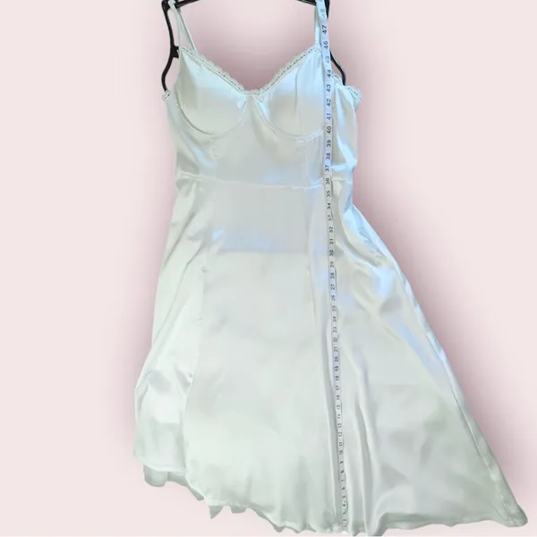 White / Ivory Tulle Midi Tea Length Dress - Image 13