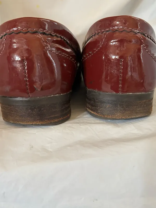Polo by Ralph Lauren Women's Burgundy Patent Leather Loafers - Image 6