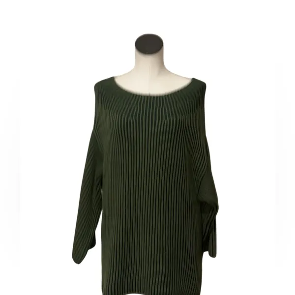 NWT Free People Boat Neck Tunic Sweater Small, CHIVE COMBO Small - Image 8