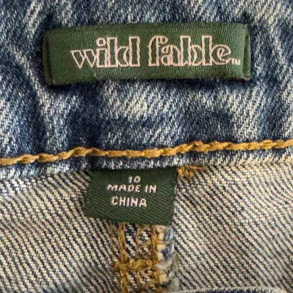1611 | Wild Fable Super High-Rise Extreme Flare Seamed Jeans Blue Womens‎ 10 - Image 7