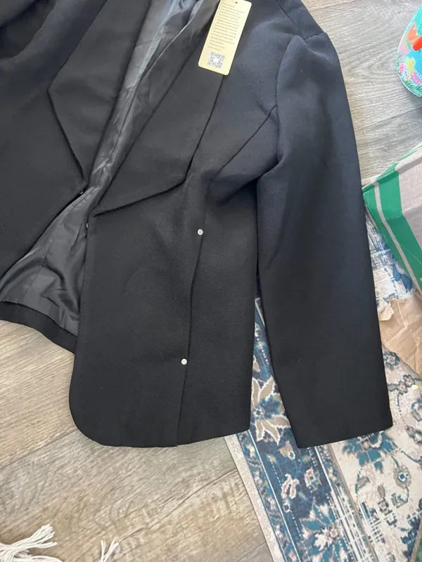 NWT Kate Kasin‎ medium black blazer - Image 6