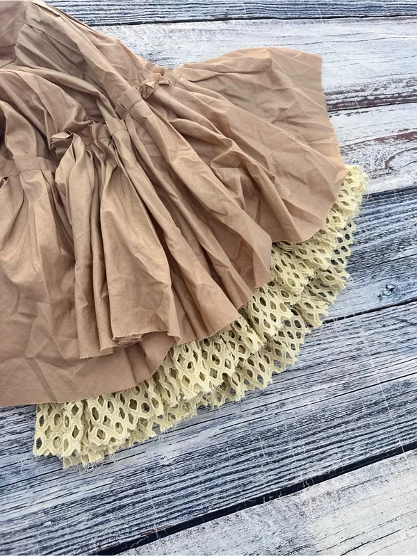 Vintage “Nelli USA” 100% Cotton Mini Dress in Taupe - Image 7