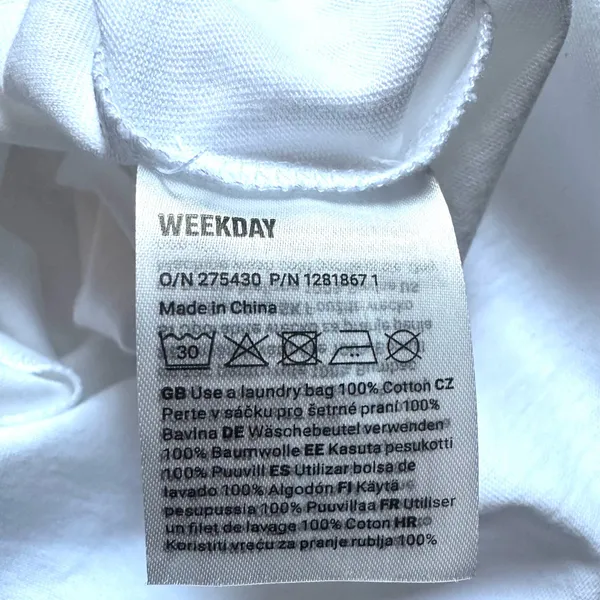 Weekday Halterneck Tank Top Womens Sz Medium‎ White with Silver Eyelet detail - Image 7