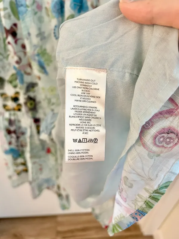 Anthropologie The Peregrine Square-Neck Midi Dress Butterfly Print Size M NWT - Image 8