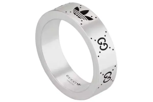 Gucci x Adidas Engraved Interlocking G Ring Ag 925 - Image 7