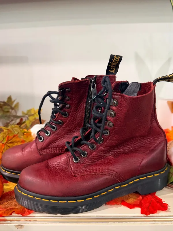 Dr. Martens Women's Oxblood Lace-Up Platform Boots - Image 2