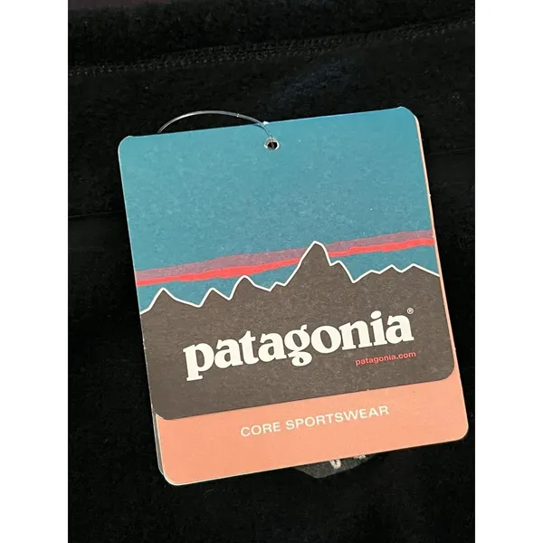 Patagonia Vest Womens Large Black Synchilla Fleece Full Zip NBC Sports Logo - Image 10