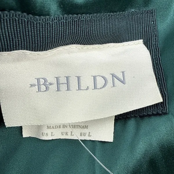 BHLDN Anthropologie Lana NWT Emerald Green Velvet Corset Lace Up Back Gown L NEW - Image 10