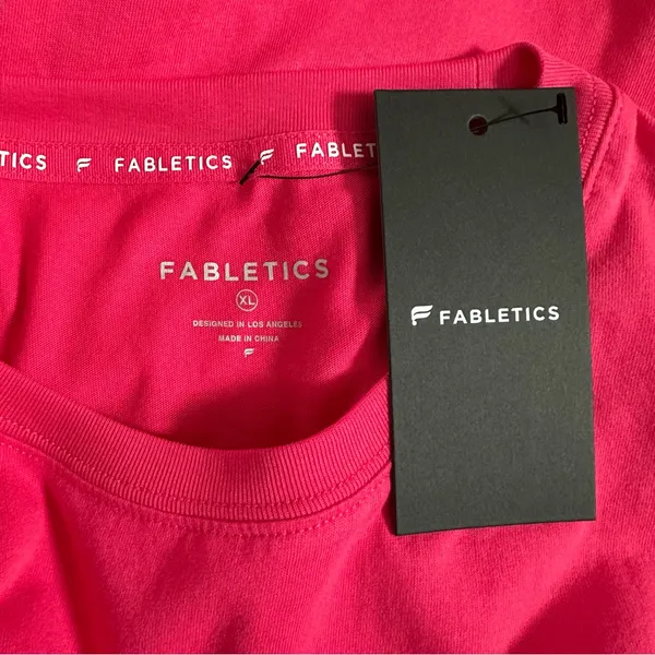 Fabletics Raspberry Fizz Pink 100% Cotton Athletic Tank Top Size XL - Image 11