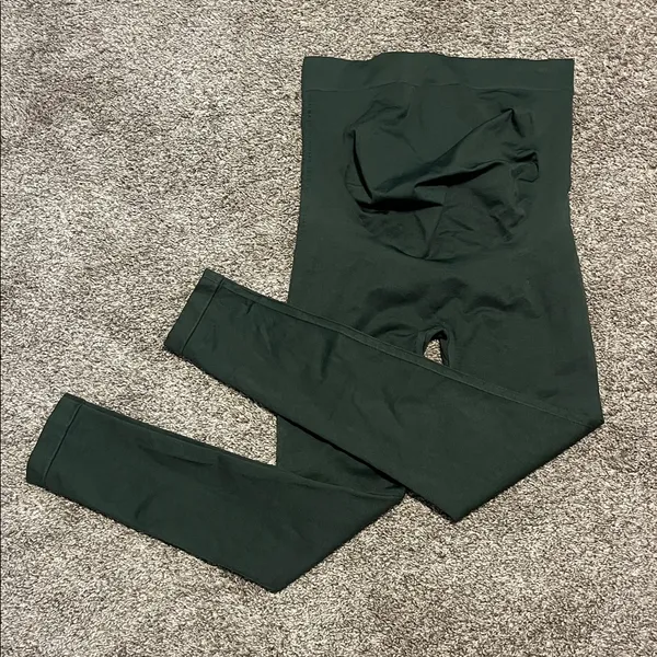 BLANQI Dark‎ Green Women’s Belly Support Maternity Leggings XL - Image 6