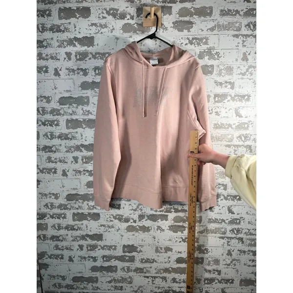 Nike | women pink hoodie with bedazzled logo - Image 4
