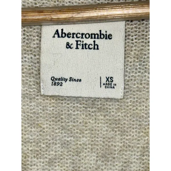 Abercrombie & Fitch Beige Long Sleeve Oversized Cropped Cardigan Sweater Size XS - Image 3