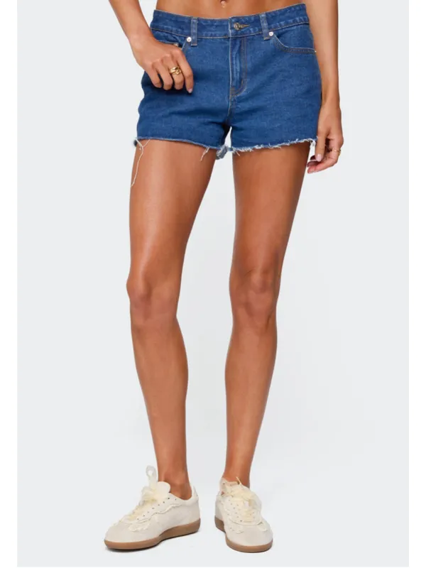 Edikted Birdy Low Rise Denim Shorts medium NWT - Image 2