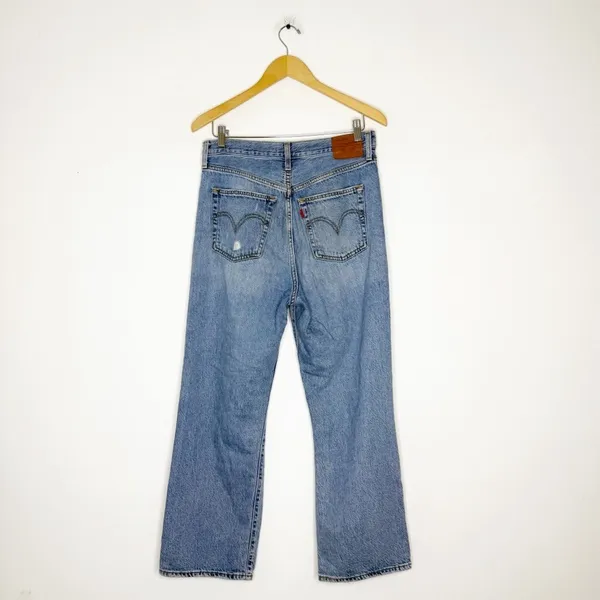 Levi’s Ribcage Straight Ankle Jeans Super High Rise Button Fly Size 30 10 Busted - Image 4