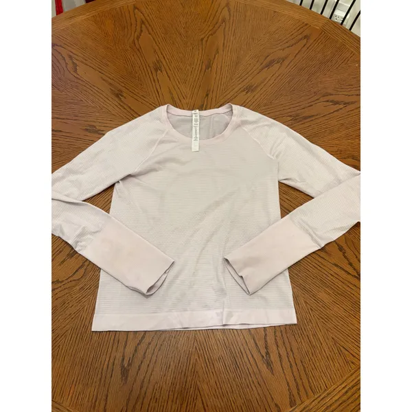 Lululemon Swiftly Tech Long Sleeve 2.0 Women 4 Pink Lavender Activewear Top - Image 2