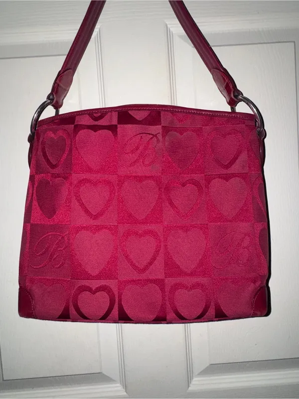 Brighton Red Heart Print Fabric Shoulder Bag - Image 2