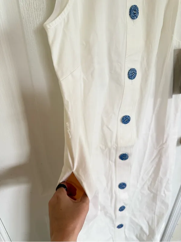 Tuckernuck NEW White Sleeveless Collared Button-Front Dress - Image 5