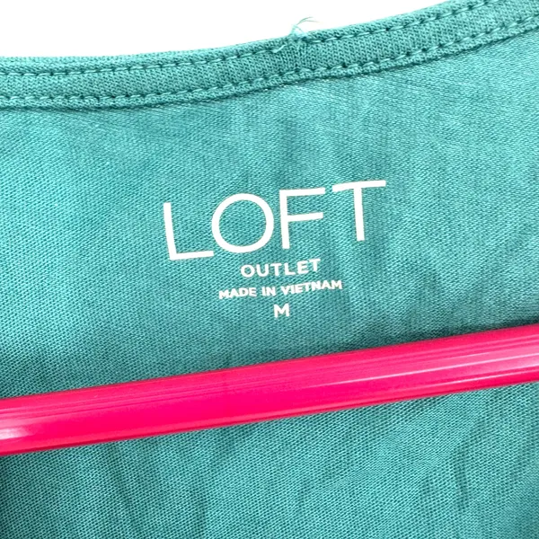 Loft Outlet Size‎ Medium Tank Green Ruffle Sleeveless Undershirt Loose Flowy - Image 3