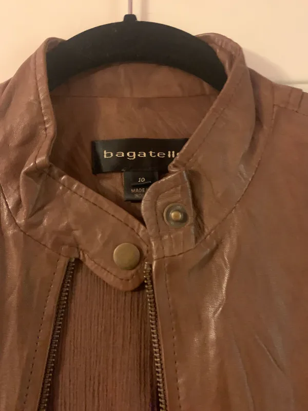 Brown Leather Jacket - Image 3