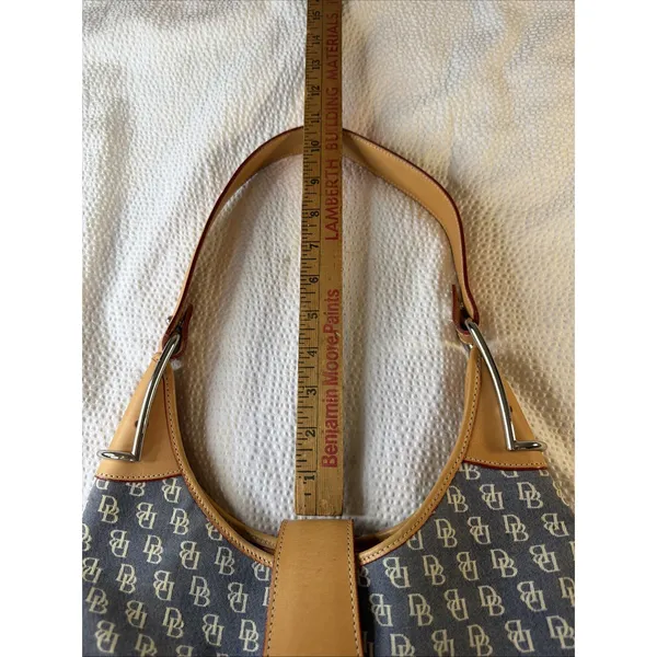 Vintage Dooney & Bourke Baby Blue Signature Crescent Hobo Shoulder Bag Y2K Purse - Image 12