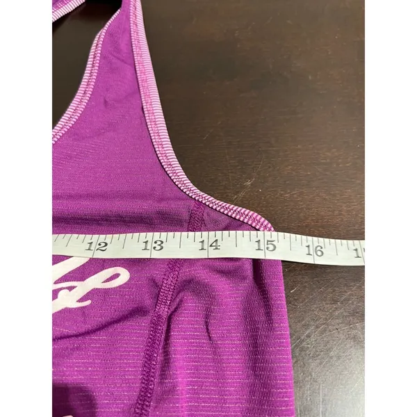 Lululemon Purple Push Yourself Run Graphic Cinched Hem Tank Top Size 4 - Image 7