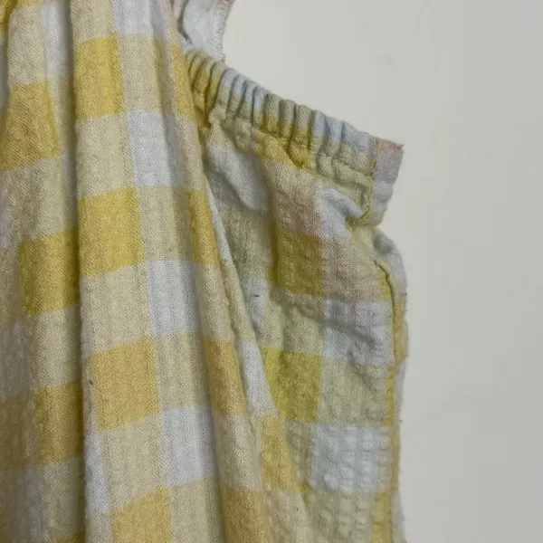 Charlie Holiday Yellow & White Gingham Plaid Lottie Dress Long Maxi Size 6 - Image 6