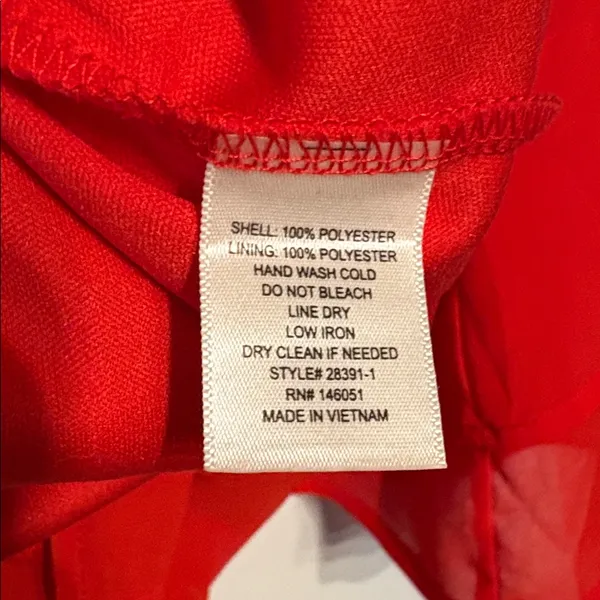 Monteau Vibrant Valentine’s Red Ruffle Sleeve Blouse - Image 5