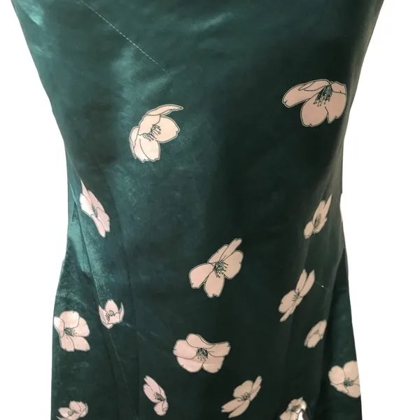 Princess Polly Ultra Mini Slip Dress Floral Print Size 2 Green White Whimsigoth - Image 5