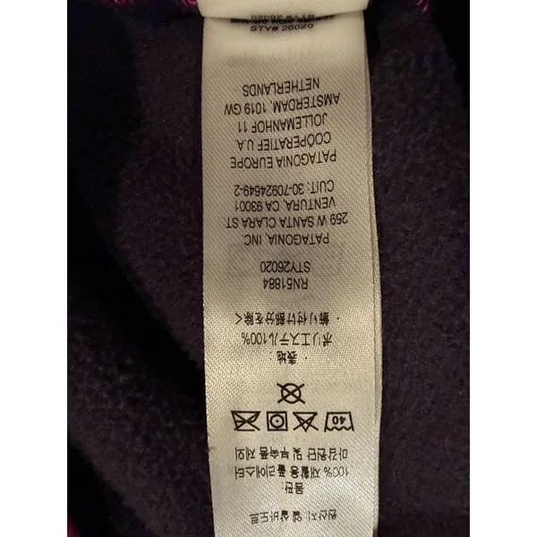 Patagonia Synchilla Snap T Pullover Pink Navy Womens M Fleece 26020 - Image 8