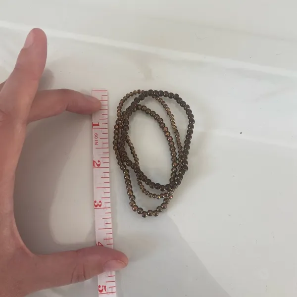 Set of Metallic Beaded Layering Bracelets - Image 4