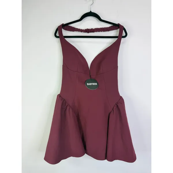 NEW Babyboo MARLA Mini Dress Cherry Lacquer Size XXL Cocktail Party Dress - Image 3