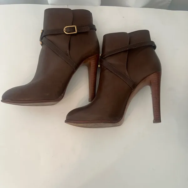 Tory Burch Brown Leather Ankle Boots - Image 11