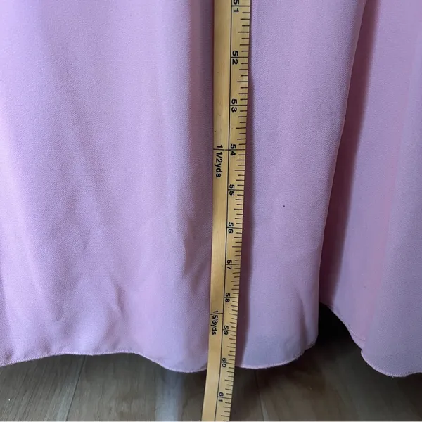 Show Me Your MuMu Pink Crepe Chiffon‎ Flutter Sleeve V-Neck Wrap Maxi Dress S - Image 12