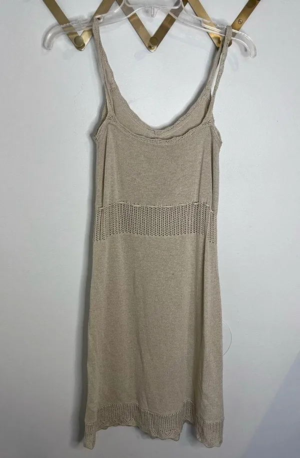 Zara Crochet Tie waist Dress medium Cottagecore - Image 6