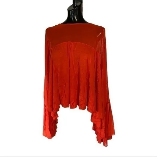 Free People On‎ The Weekend Blouse Persimmon NWT Size Small - Image 4
