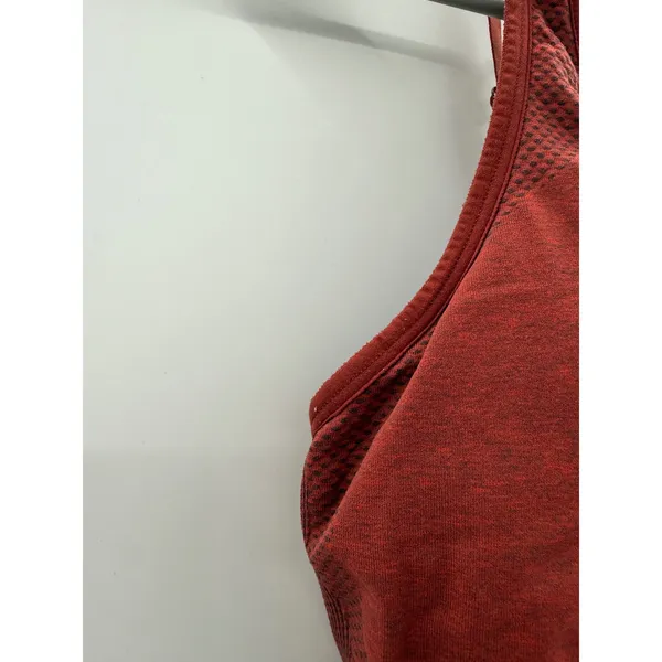 Gymshark Vital‎ Seamless 2.0 Sports Bra Womens Large Red Marl Racerback Gym - Image 5