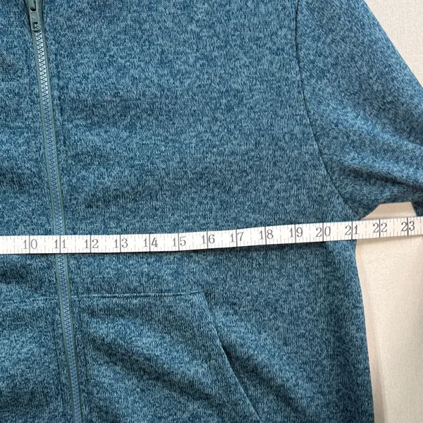 PINK Victoria's Secret Teal Zip-Up Sweater - Image 5