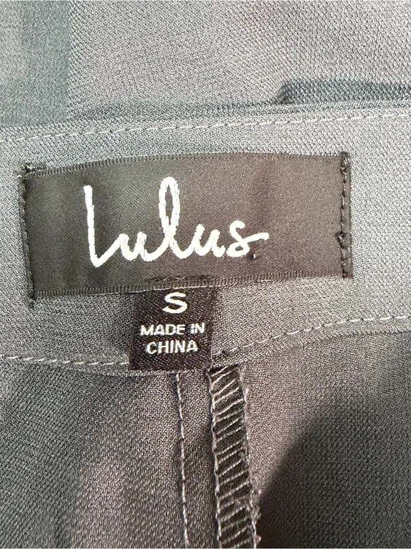 LULUS Women’s Aisha Charcoal Grey Trouser High Waist Dress Pants Trousers Size S - Image 5
