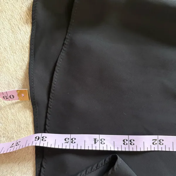 AMANDA‎ UPRICHARD Black Kimmie Dress Mini Smock Waist High Neck Size Large - Image 12