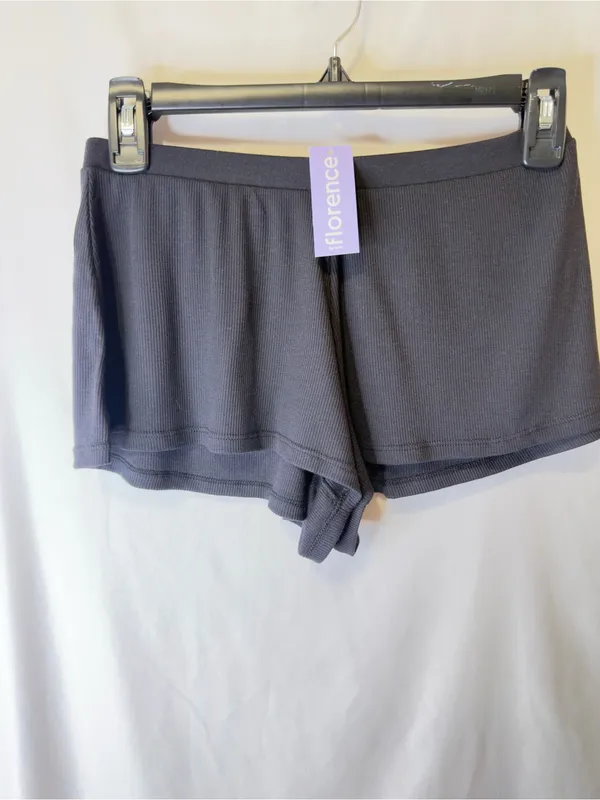 florence by mills nwt Do Not Disturb Cozy Ribbed Modal Sleep Short, Black, Small - Image 4