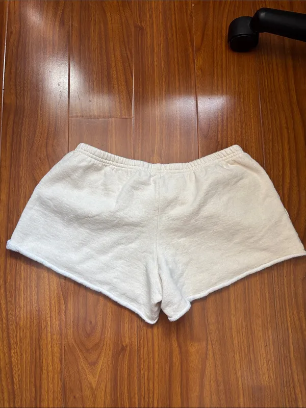 Brandy Melville John Galt Malibu Cream Fleece Shorts - Image 3