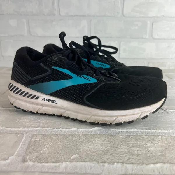 Brooks Ariel 20 Womens 8 Wide D Black Blue Running Sneakers‎ Walking Shoe Casual - Image 2