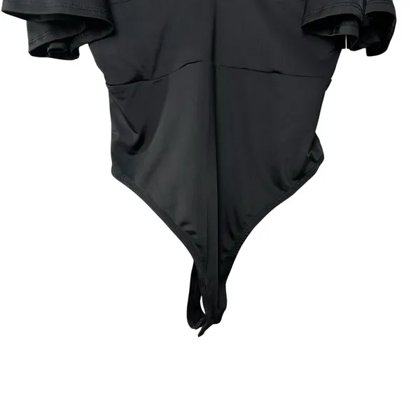 Lulus‎ Slay It With Me Black Off Shoulder Bodysuit XS Flutter Sleeve Sexy Chic - Image 11