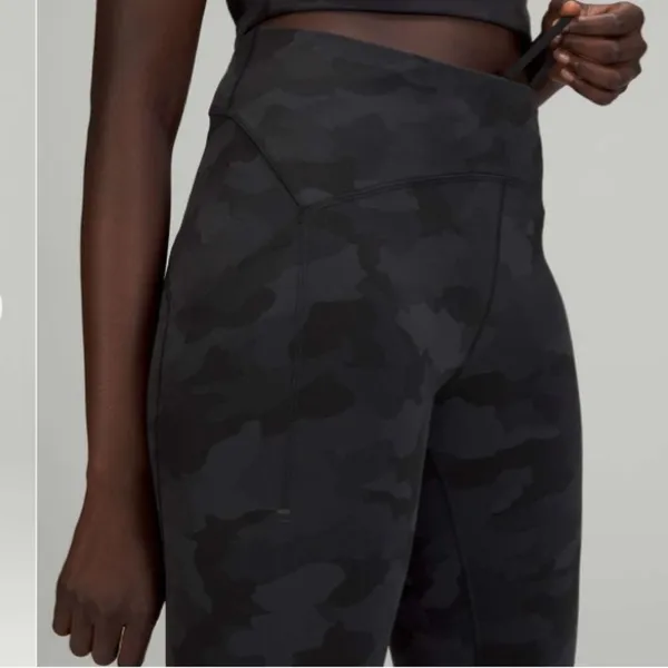 Lululemon Gray Camouflage Power Through High Rise Leggings 4 - Image 6