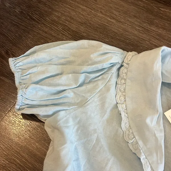 Mabel Puff Sleeve Tie Top - Image 7